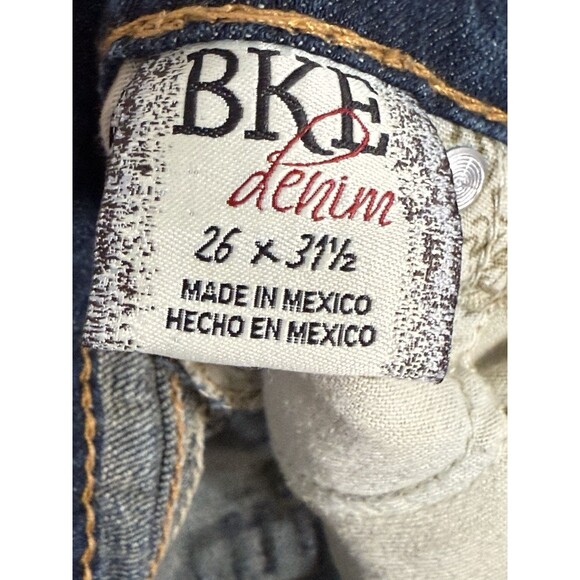 BKE Stella Bootcut Jeans Size 26R BK54116R Western y2K Denim Stitching Low Rise - Picture 8 of 13
